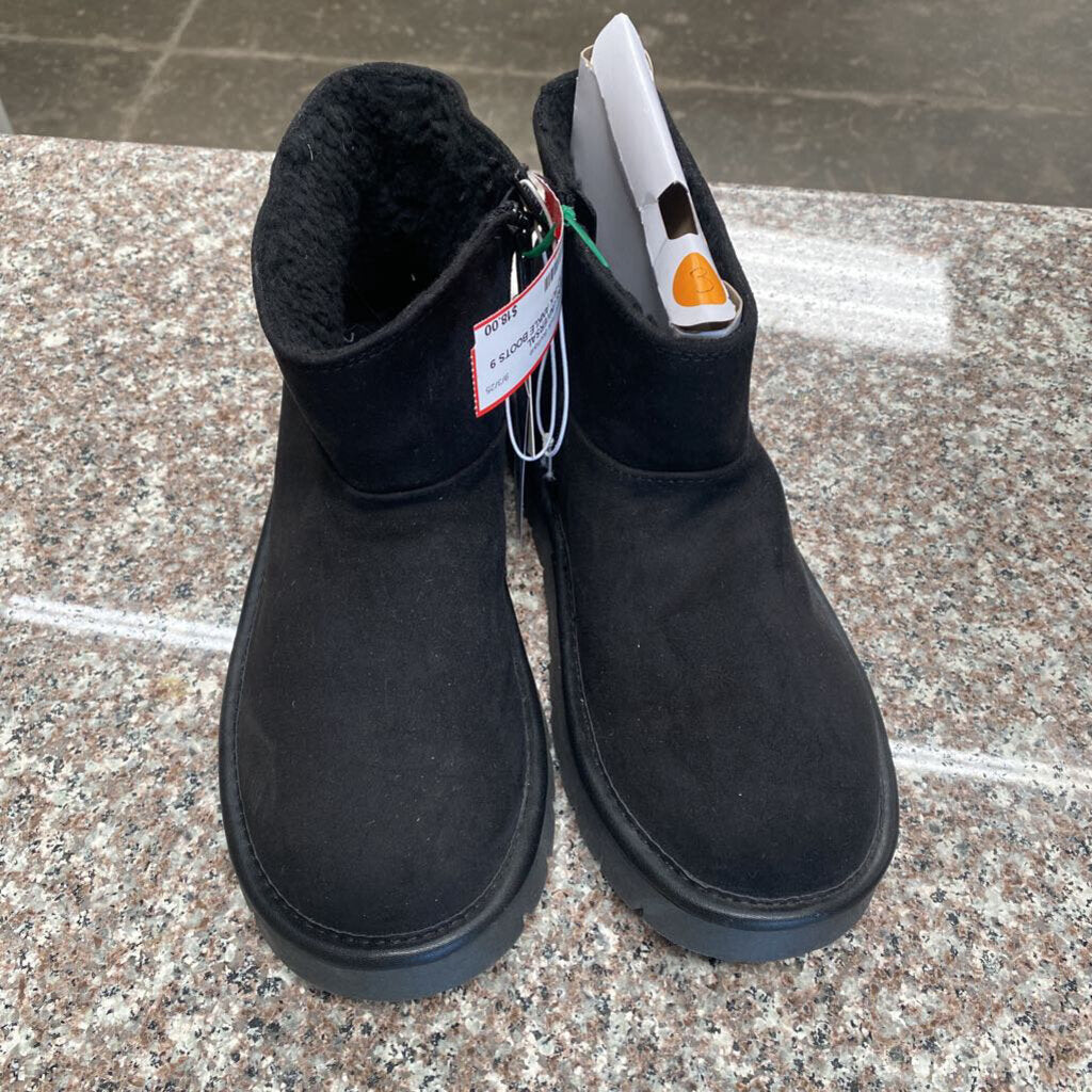 WOMENS UNIVERSAL THREAD BLK ANKLE BOOTS 9 NWT