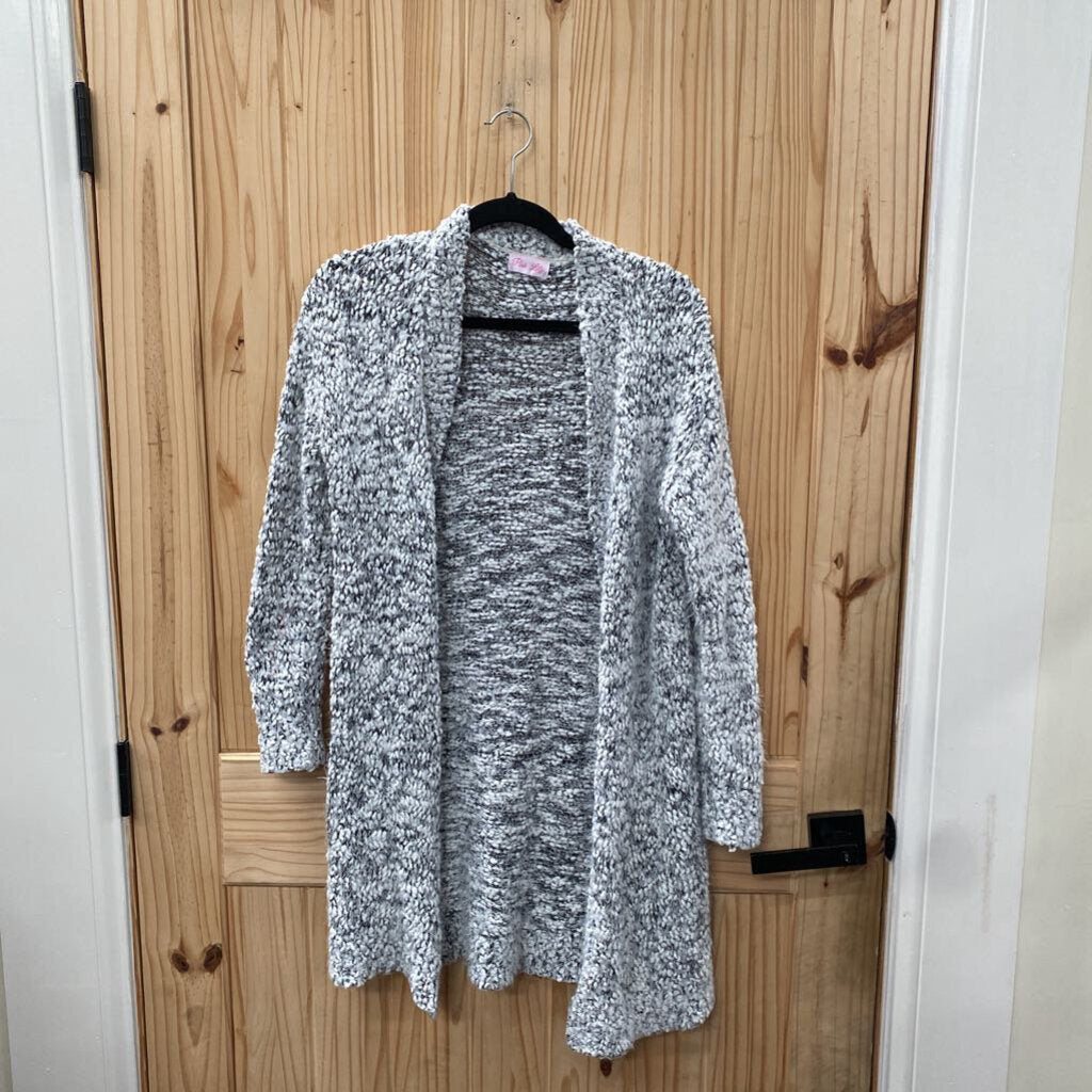 WOMENS PINK LILY SWEATER CARDIGAN BLK/WHITE S