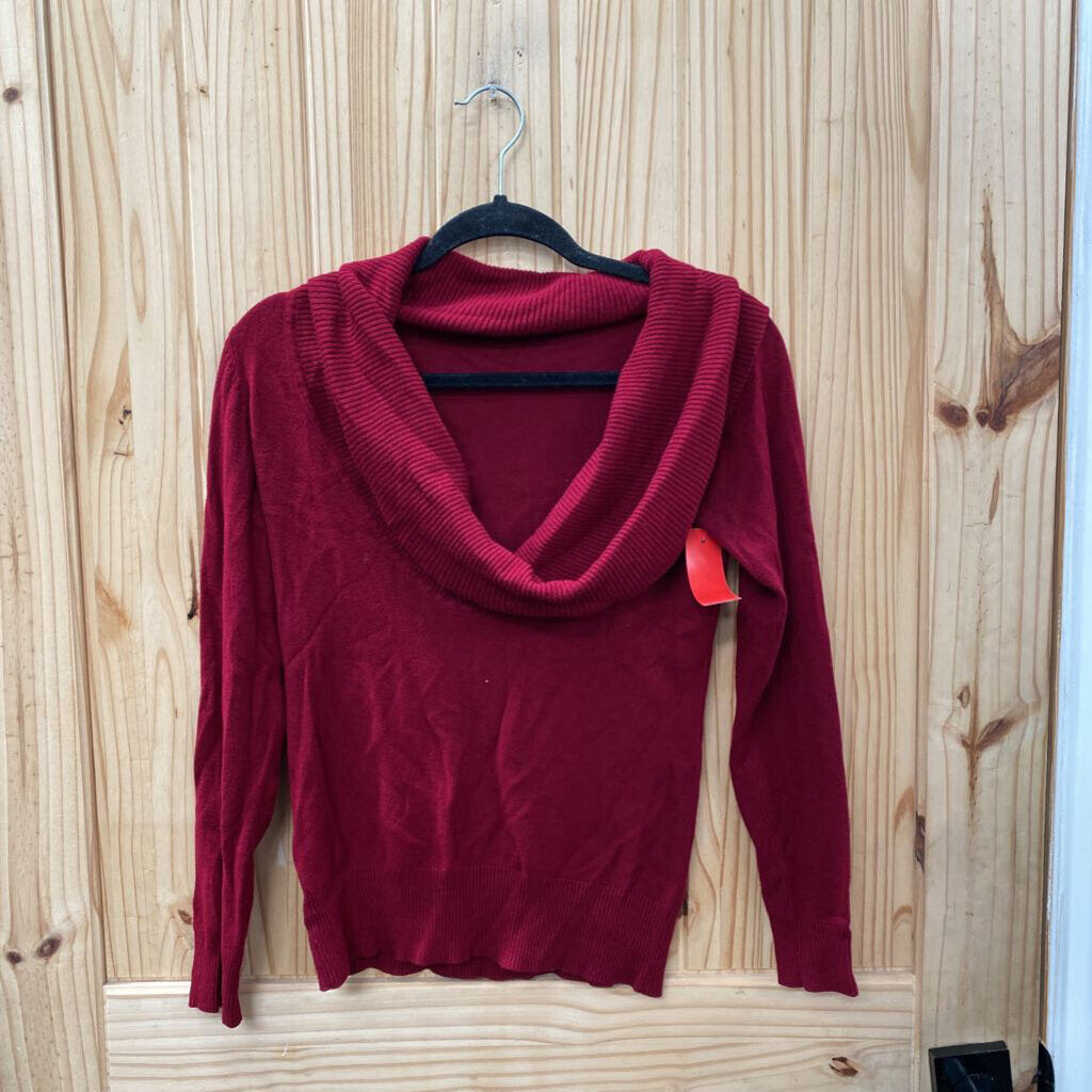 WOMENS DK WINE SWEATER L