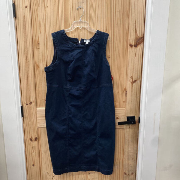 WOMENS AVA&VIV NAVY BLUE SL DRESS 18
