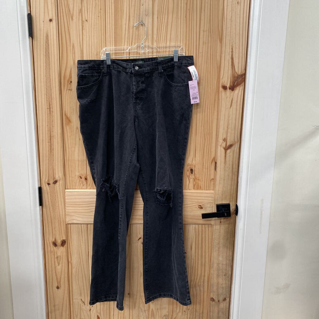 WOMENS WILD FABLE BLACK DENIM DIST. JEANS 17 NWT