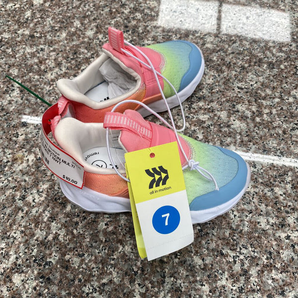 GIRLS ALL IN MOTION MULTI COLOR SHOES 7 NWT