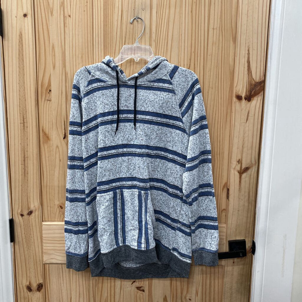 MENS DEPARTWEST PULLOVER GREY/BLUE/BLK L