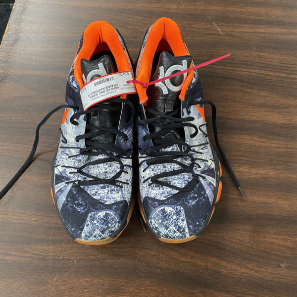 MENS KD NIKE SHOES ORANGE/WHITE/BLK 13