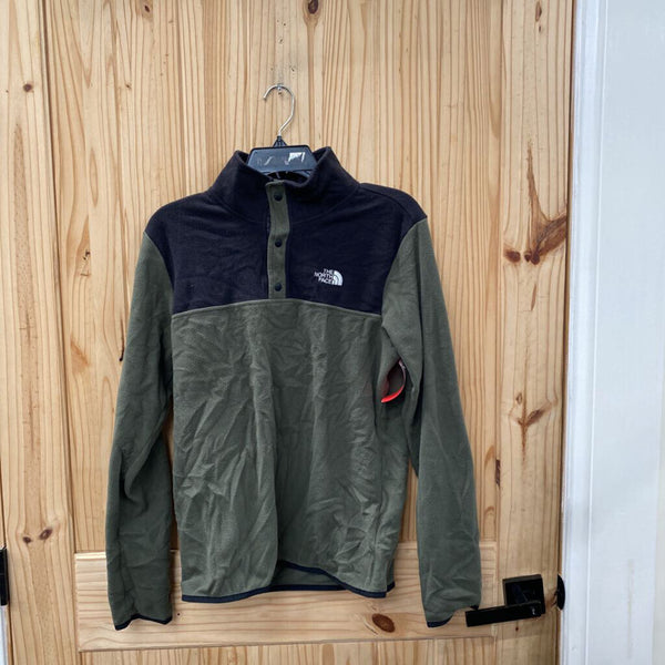 BOYS THE NORTH FACE PULLOVER OLIVE GREEN/BLK XL 14