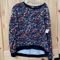 WOMENS NO BOUNDARIES BLK FLORAL SWEATSHIRT XL