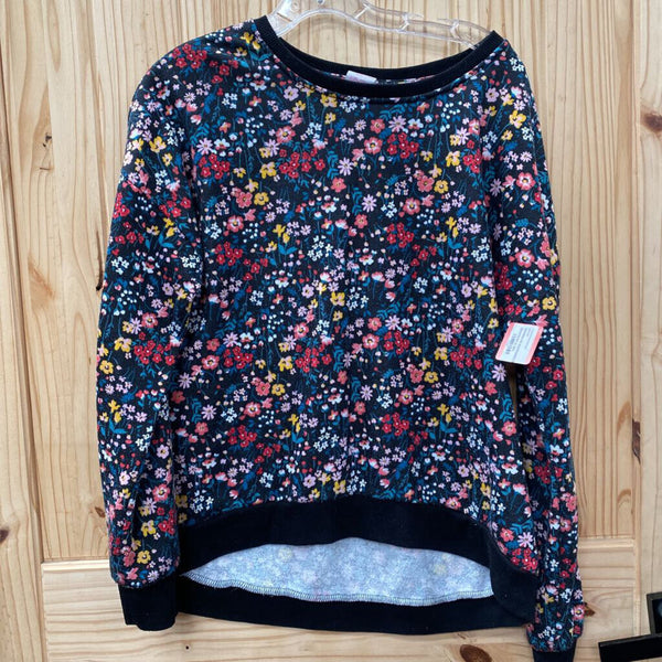 WOMENS NO BOUNDARIES BLK FLORAL SWEATSHIRT XL