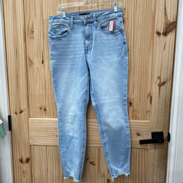 WOMENS EDGELY LT DENIM JEANS 8 SHORT