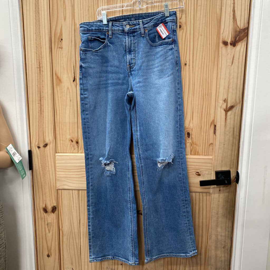 WOMENS OLD NAVY DENIM DIST. JEANS 8