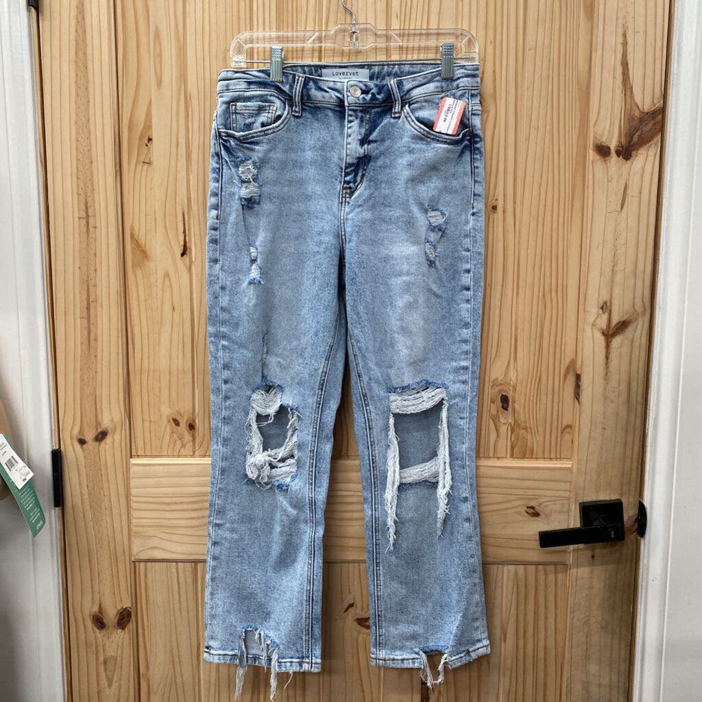 WOMENS LOVERVET LT DENIM DIST. JEANS 29