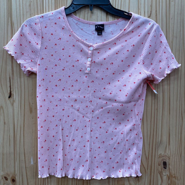 GIRLS ART CLASS PINK SHIRT W/HEARTS XL 14
