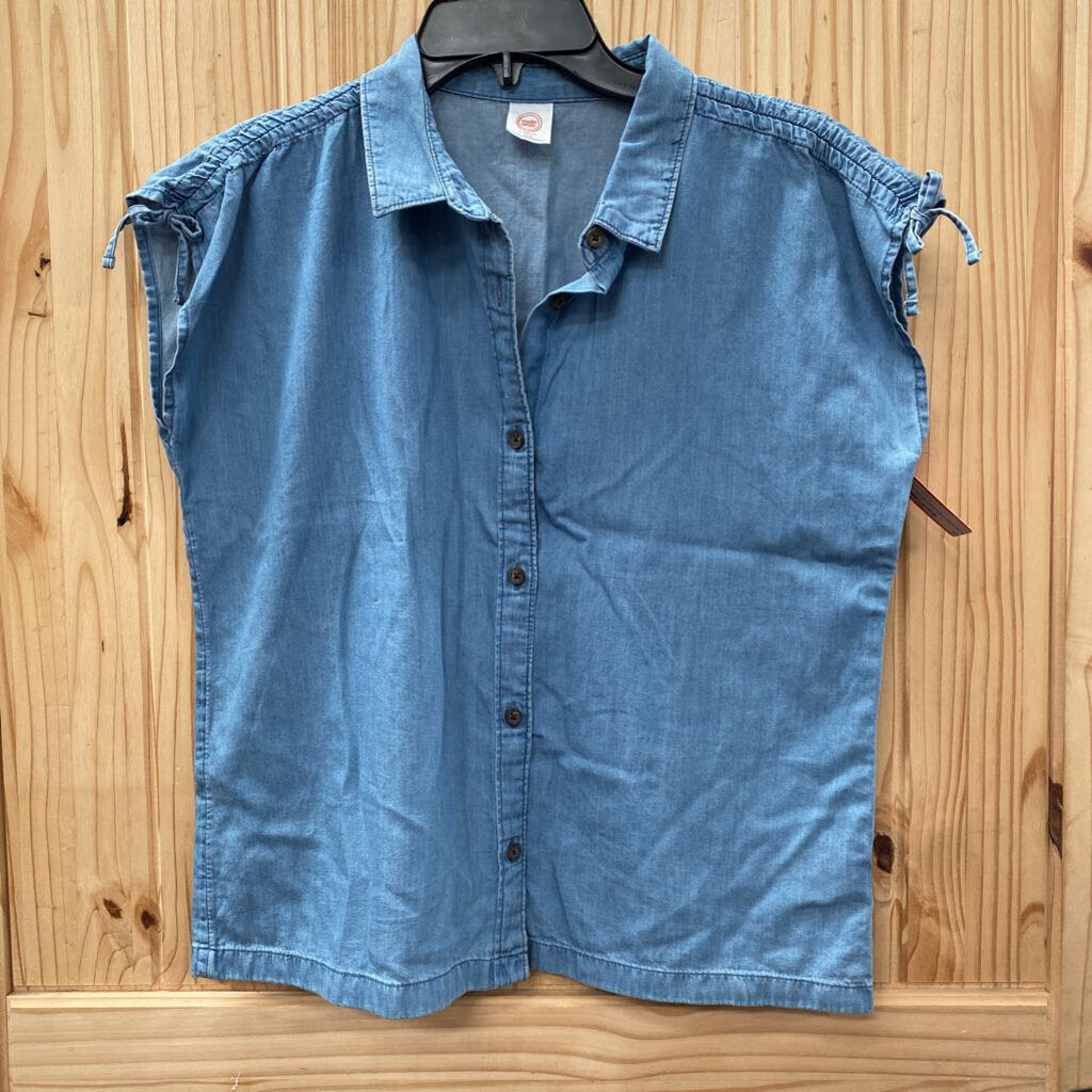 GIRLS WONDER NATION LINEN SHIRT L 10/12