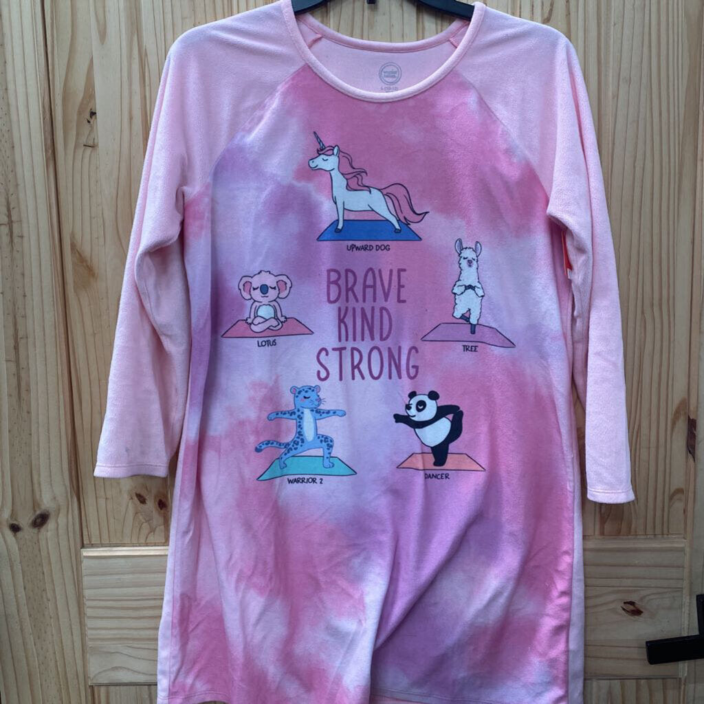 GIRLS BRAVE KIND STRONG NIGHTGOWN PINK L 10/12