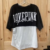 WOMENS VS PINK BLK/WHITE SHIRT L