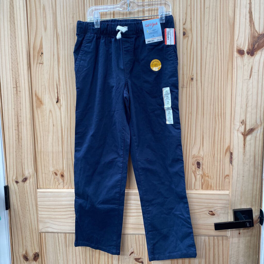 BOYS CAT & JACK NAVY BLUE PANTS 10 NWT