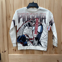 BOYS SPIDERMAN IVORY SWEATSHIRT M 8 NWT spw