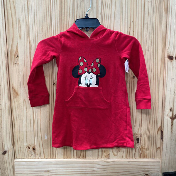GIRLS MINNIE MOUSE HOODIE RED 5T
