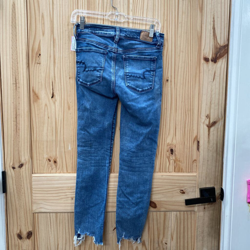 WOMENS AMERICAN EAGLE DENIM JEANS 2 REGULAR