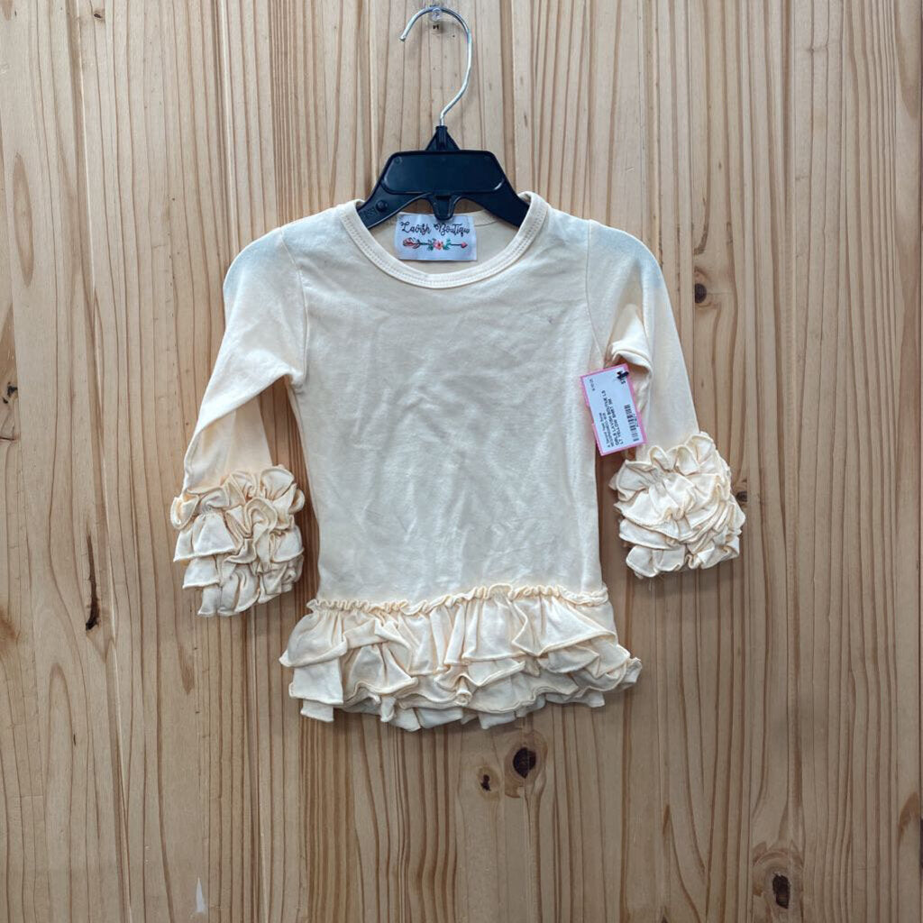 GIRLS LAVISH BOUTIUE LS LT YELLOW SHIRT 3M