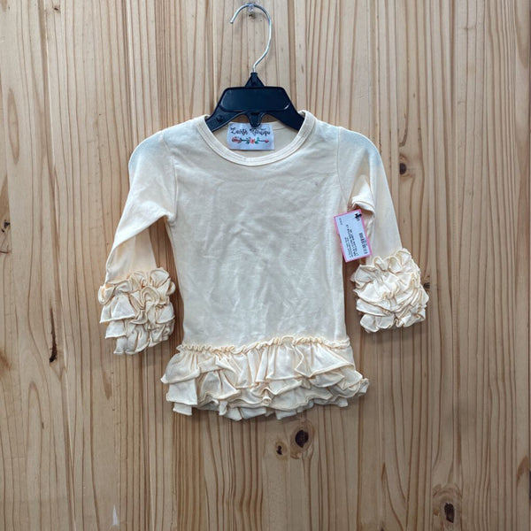 GIRLS LAVISH BOUTIUE LS LT YELLOW SHIRT 3M