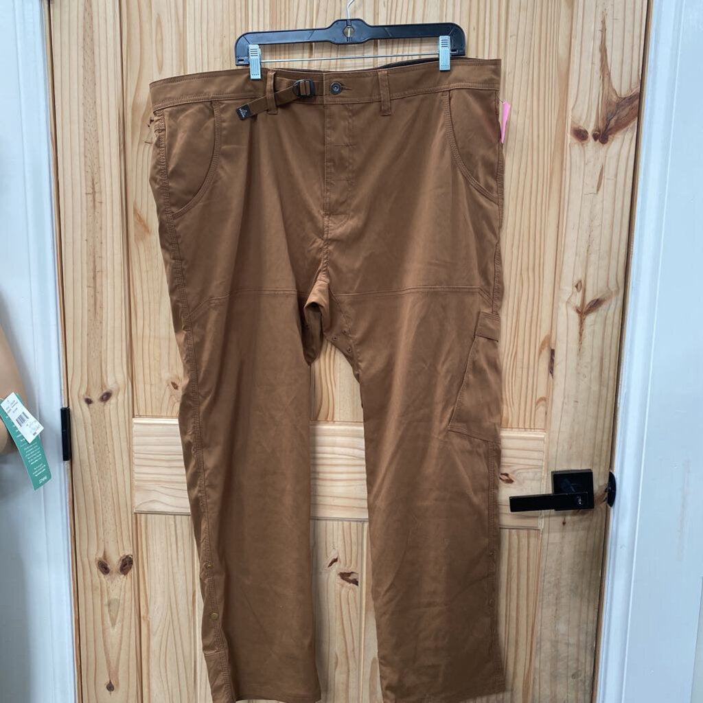MENS PRANA LT BROWN PANTS 42X30 NWT