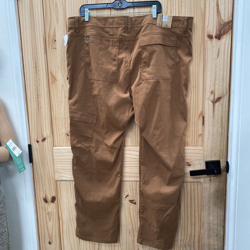MENS PRANA LT BROWN PANTS 42X30 NWT