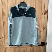 WOMENS THE NORTH FACE PULLOVER MINT/DK GREEN XL