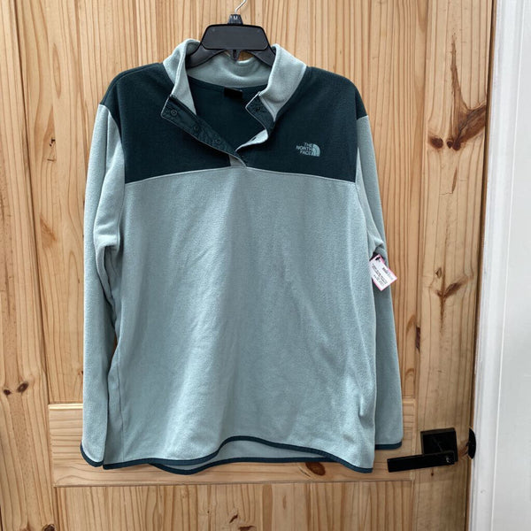 WOMENS THE NORTH FACE PULLOVER MINT/DK GREEN XL