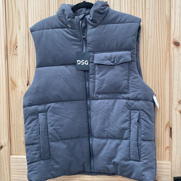 MENS DSG DK GREY VEST M NWT