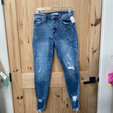 WOMENS KANCAN LT DENIM DIST. JEANS 28