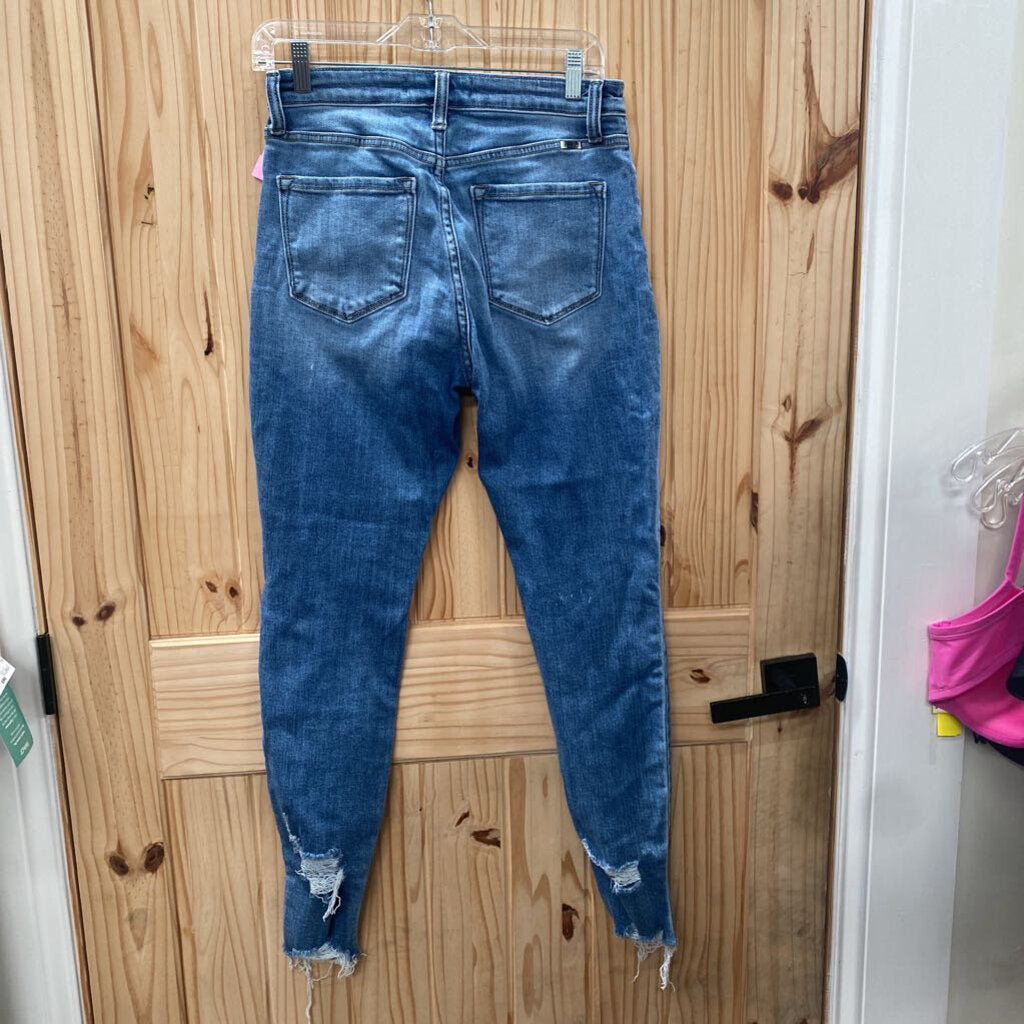 WOMENS KANCAN LT DENIM DIST. JEANS 28