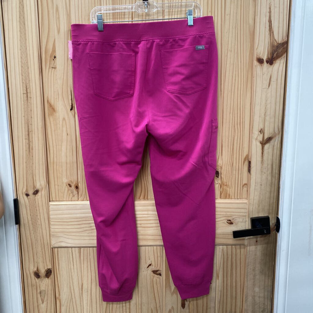 FIGS WOMENS SCRUB PANTS DARK PINK LARGE (SPW)