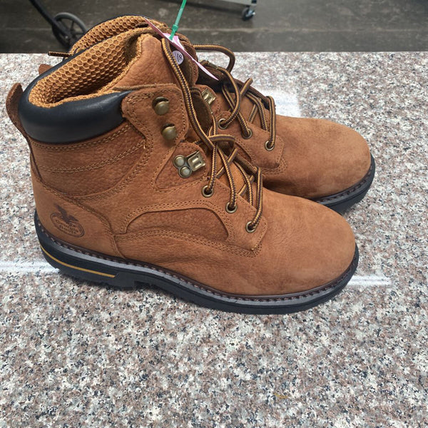 MENS GEORGIA BOOTS LT BROWN 8M NEW