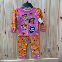 GIRLS PAW PATROL 2PC PAJAMA SET ORANGE/PINK 3T