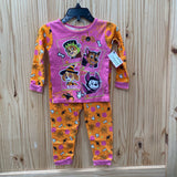 GIRLS PAW PATROL 2PC PAJAMA SET ORANGE/PINK 3T