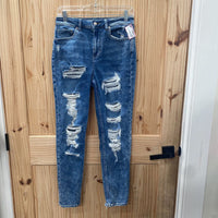 WOMENS AMERICAN EAGLE DENIM DIST. JEANS 4 REGULAR