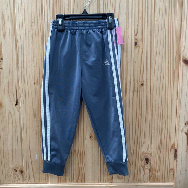BOYS ADIDAS PANTS GREY/WHITE 4T