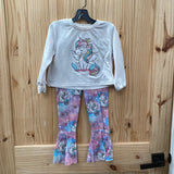 GIRLS SHEIN 2PC SET PURPLE/BLUE W/UNICORNS 5