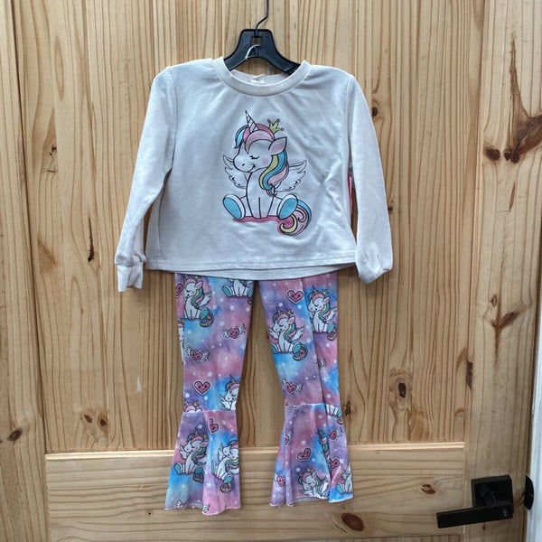 GIRLS SHEIN 2PC SET PURPLE/BLUE W/UNICORNS 5