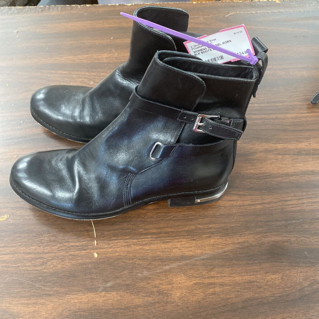 WOMENS MICHAEL KORS BLK BOOTS 8