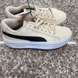 WOMENS PUMA SHOES IVORY/WHITE/BLK 7