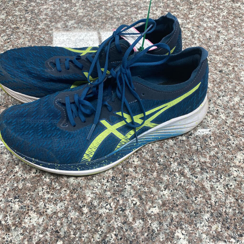 MENS ASICS DK TEAL/LIME GREEN SHOES 9