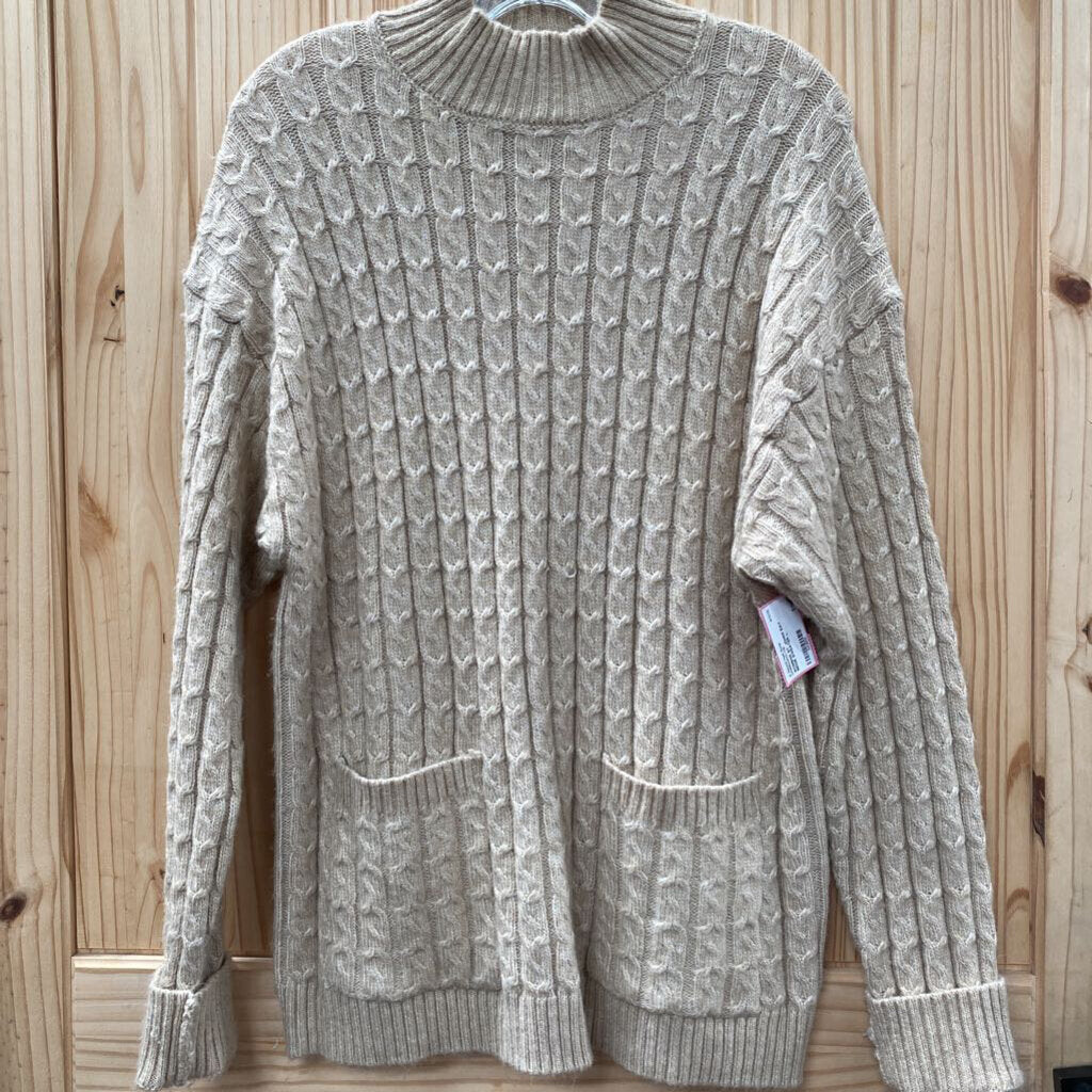 WOMENS ST. JOHNS BAY BEIGE SWEATER L