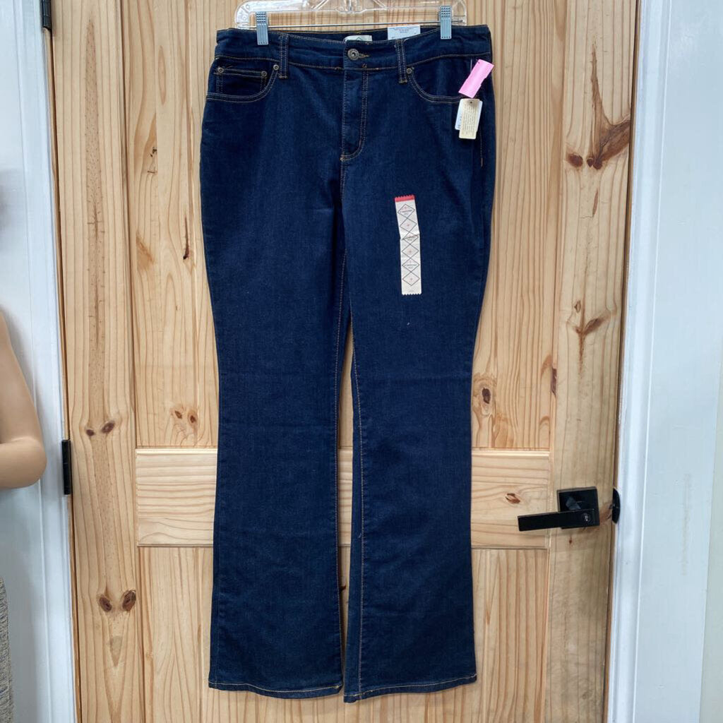 WOMENS ST. JOHNS BAY DK DENIM JEANS 12 NWT