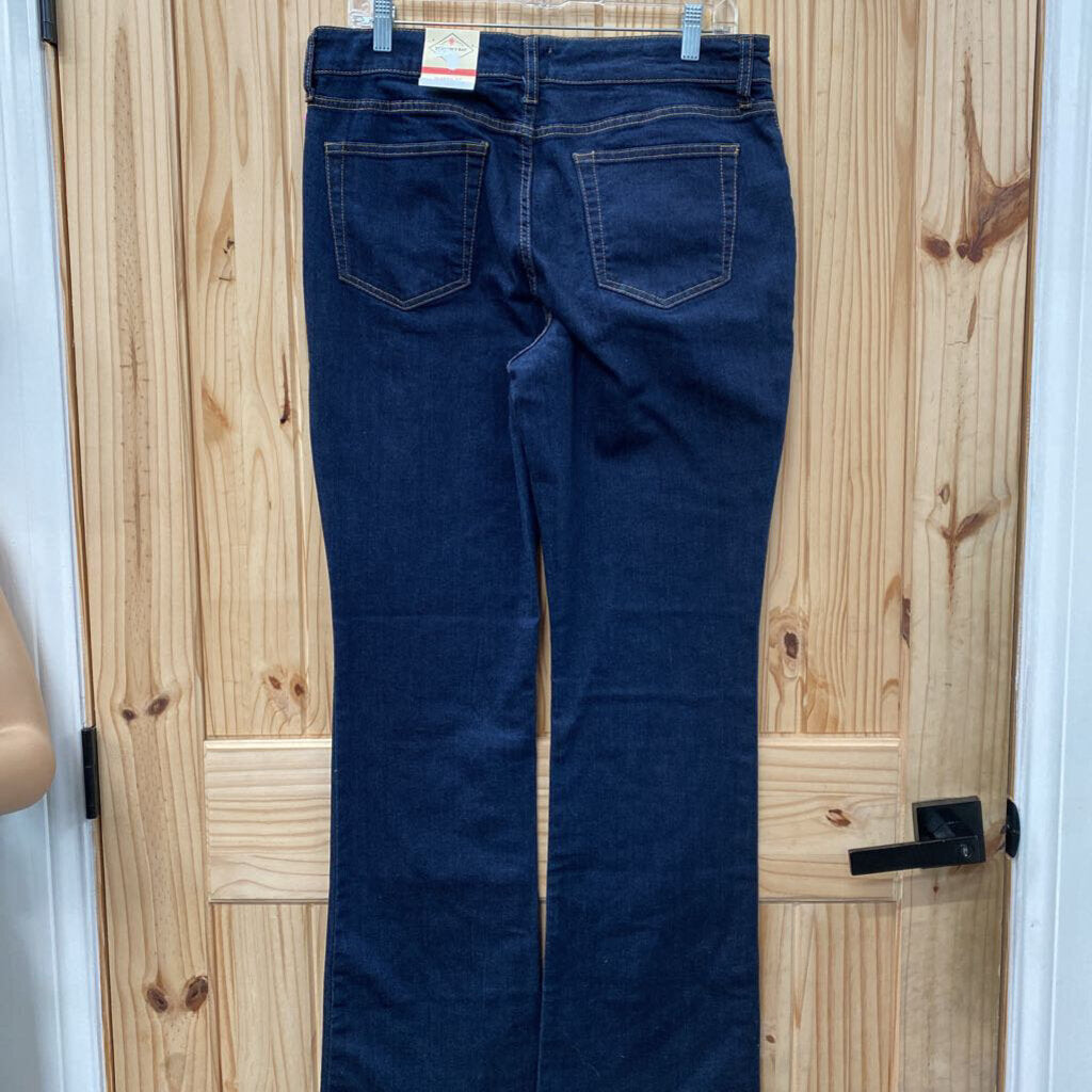 WOMENS ST. JOHNS BAY DK DENIM JEANS 12 NWT