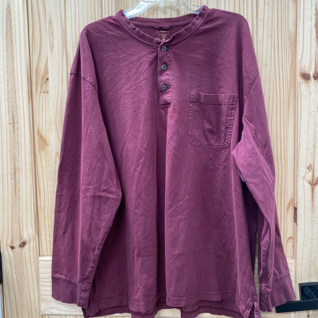 MENS REDHEAD LS MAROON SHIRT 3X