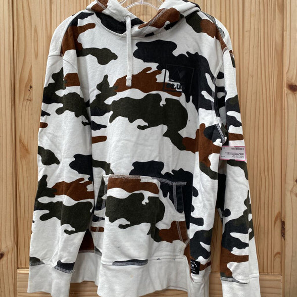 MENS AMERICAN EAGLE HOODIE WINE/WHITE/BLK L