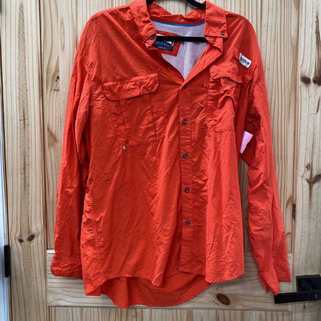 MENS MAGELLAN LS CORAL SHIRT L