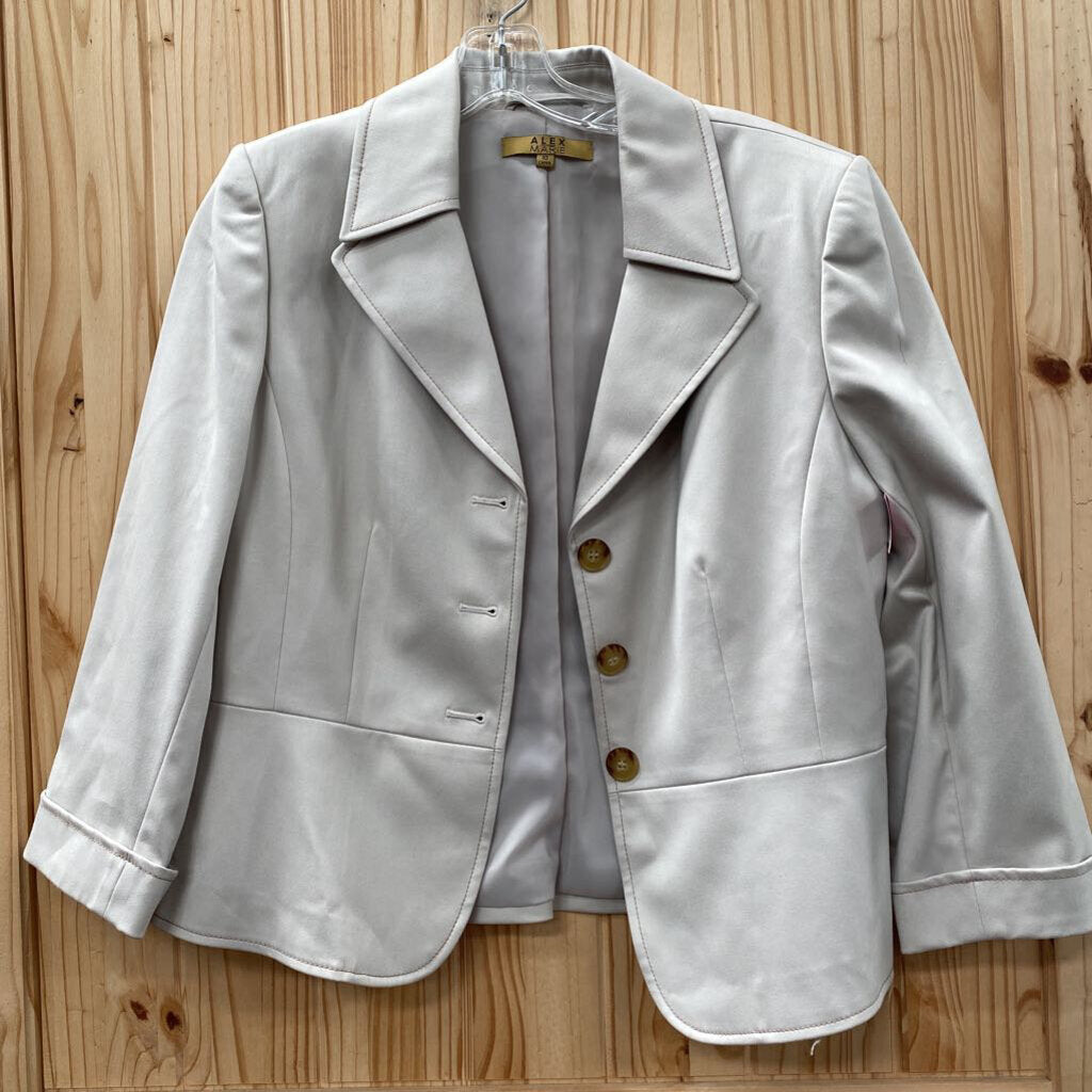 WOMENS ALEX MARIE LT BEIGE CASUAL BLAZER 10