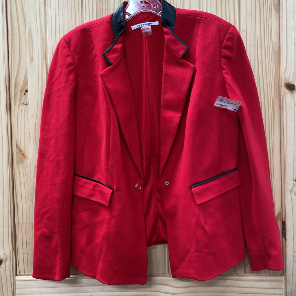 WOMENS NYGARD RED/BLK CASUAL BLAZER 12
